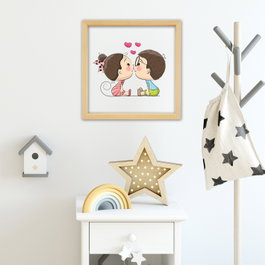 Wallity Cuadro decorativo enmarcado Multicolor 32 x 32 cm